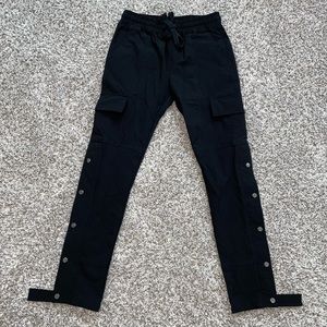 EMBELLISH Black Cargo Zip & Button Pants Size 30
